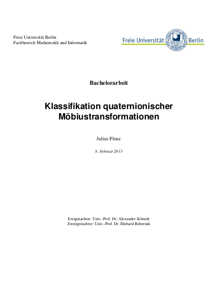 Titelblatt Bachelorarbeit